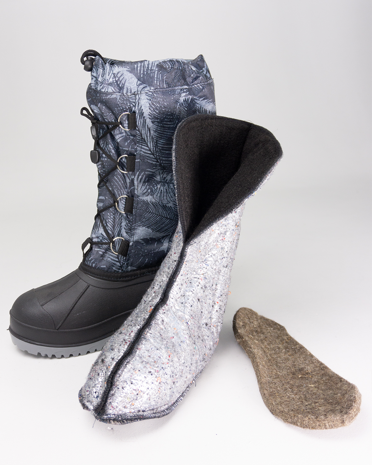 Сапог с комбинированным верхом Скороход утепляющий чулок 3-х слойный