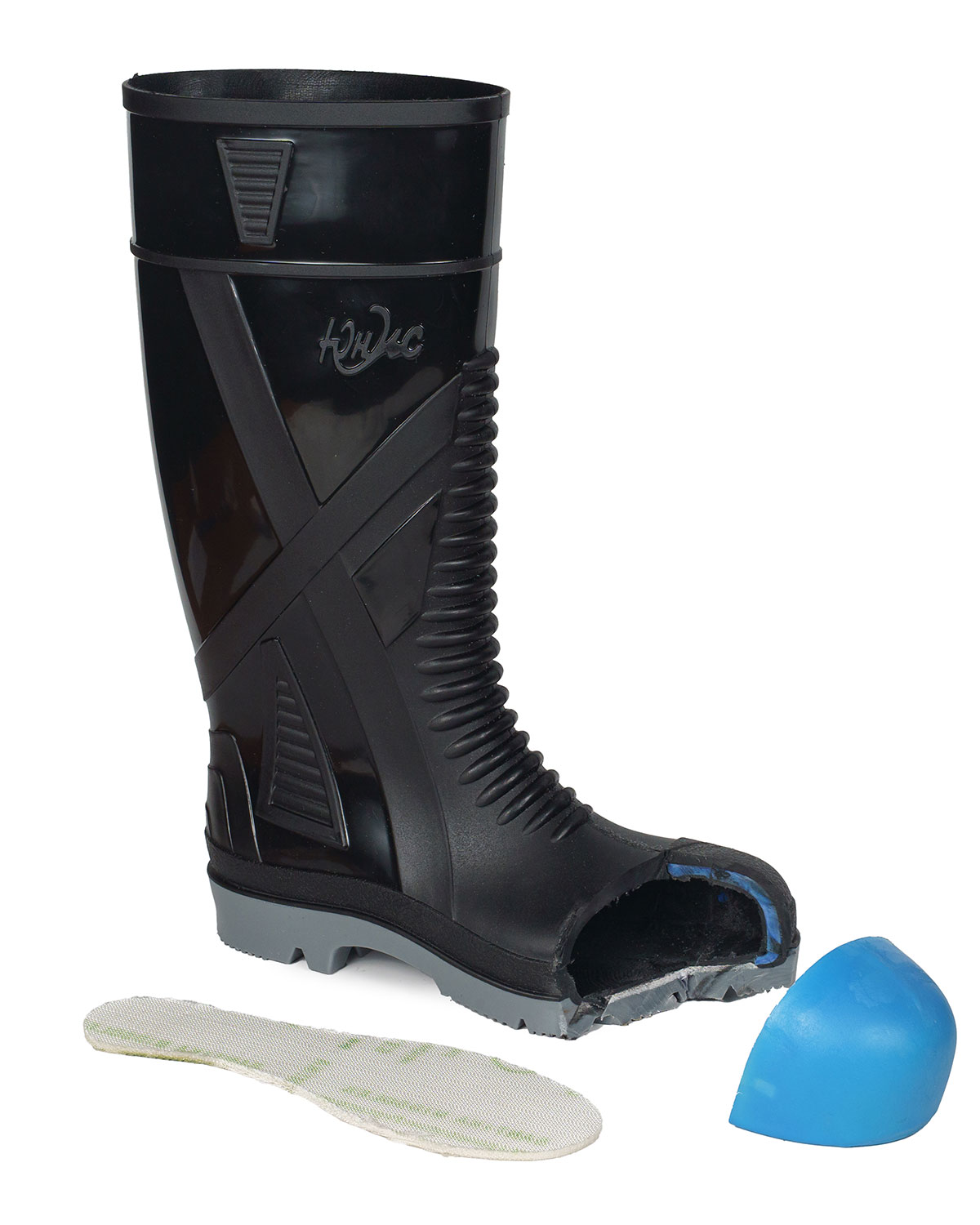 Сапоги ПВХ разрез композитный подноск, кевларовая стелька