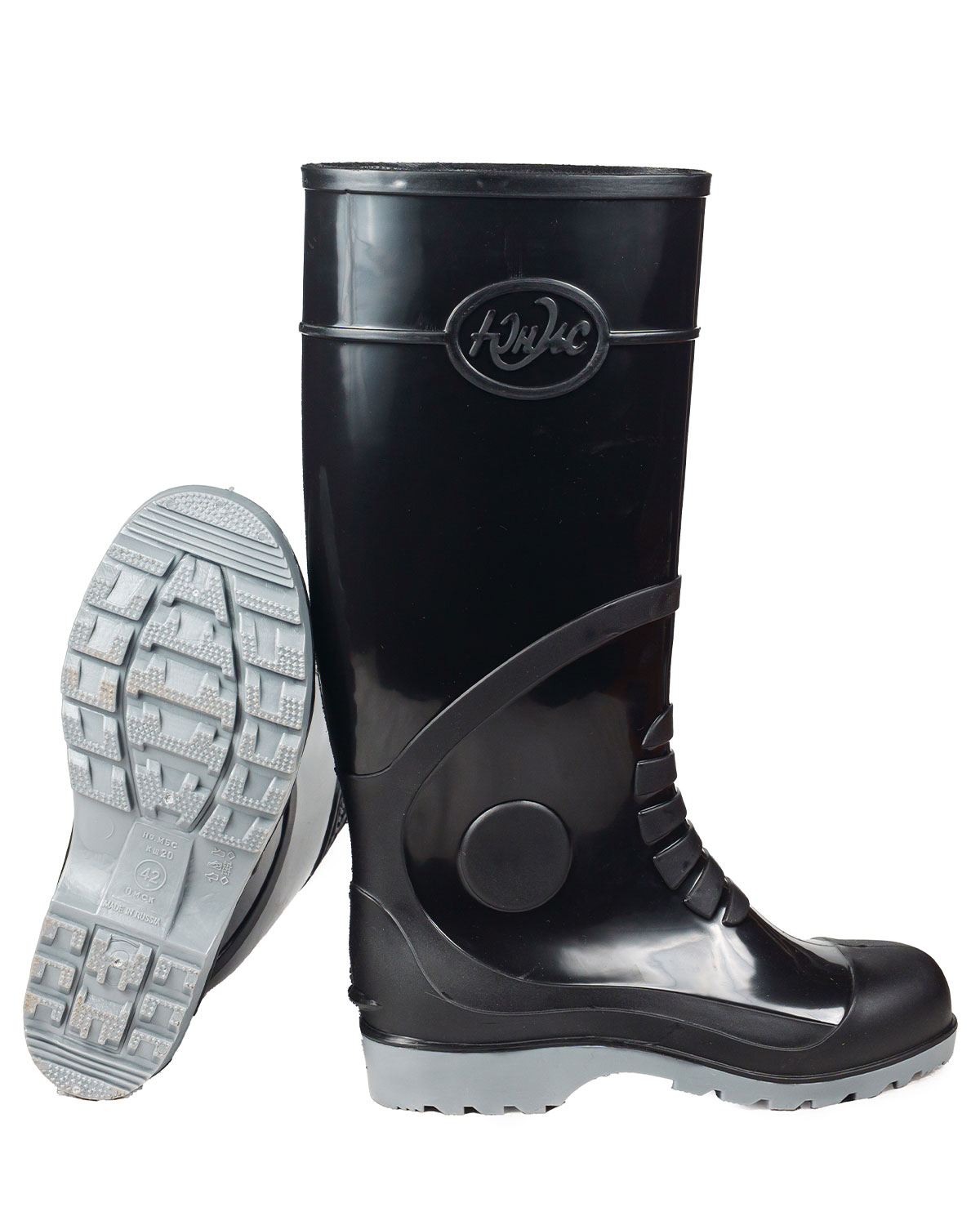 Сапоги ПВХ  вид сбоку и подошва