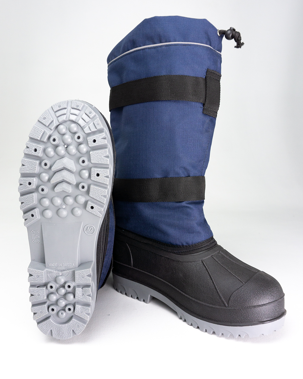 Сапог с комбинированным верхом Вахта вид спереди и подошва