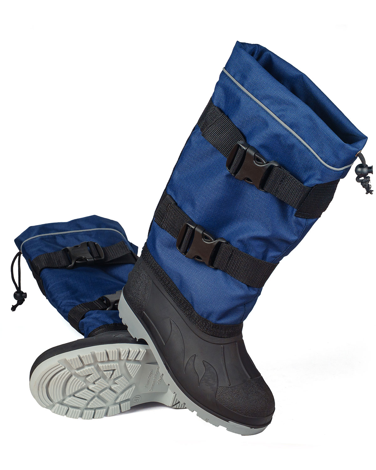 Сапог с комбинированным верхом Вахта вид сбоку и подошва