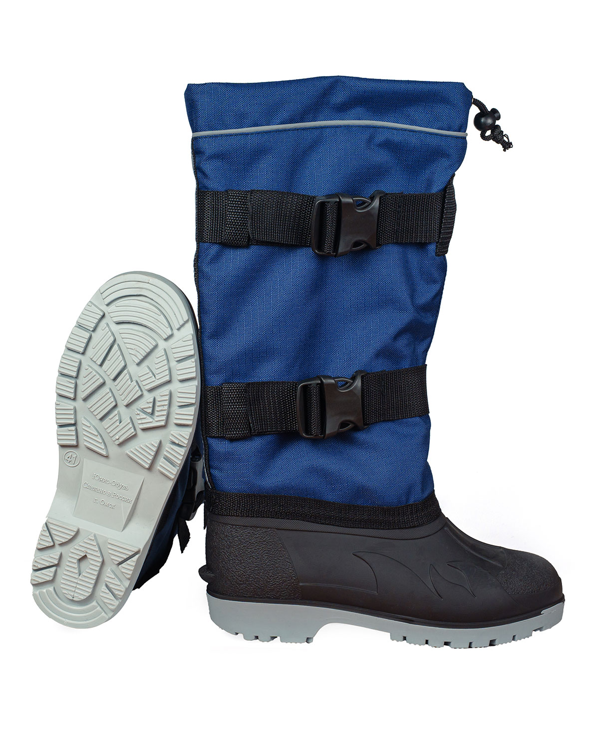 Сапог с комбинированным верхом Вахта вид сбоку и подошва