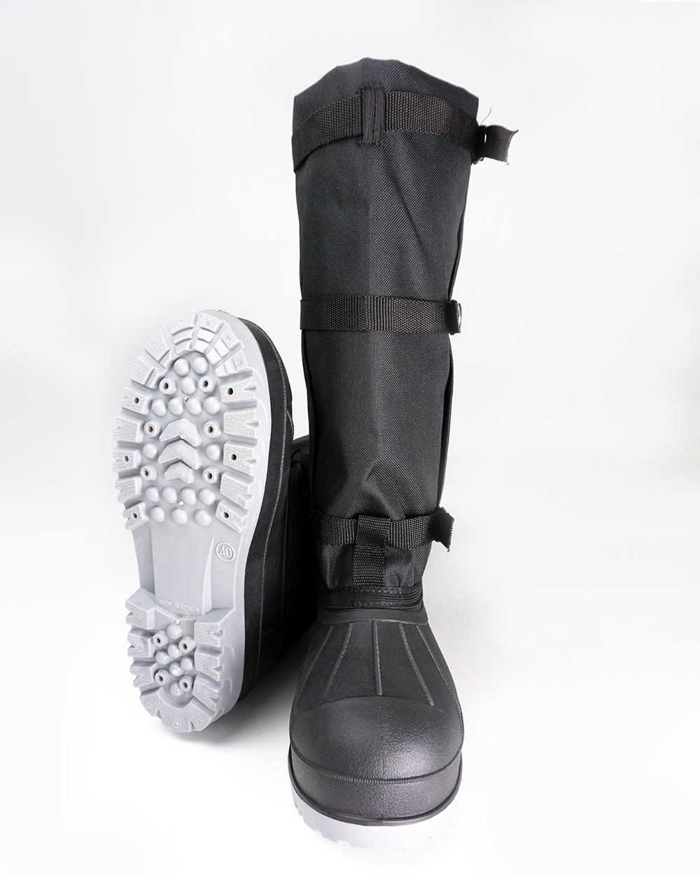 Сапог с комбинированным верхом Юнис вид спереди и подошва