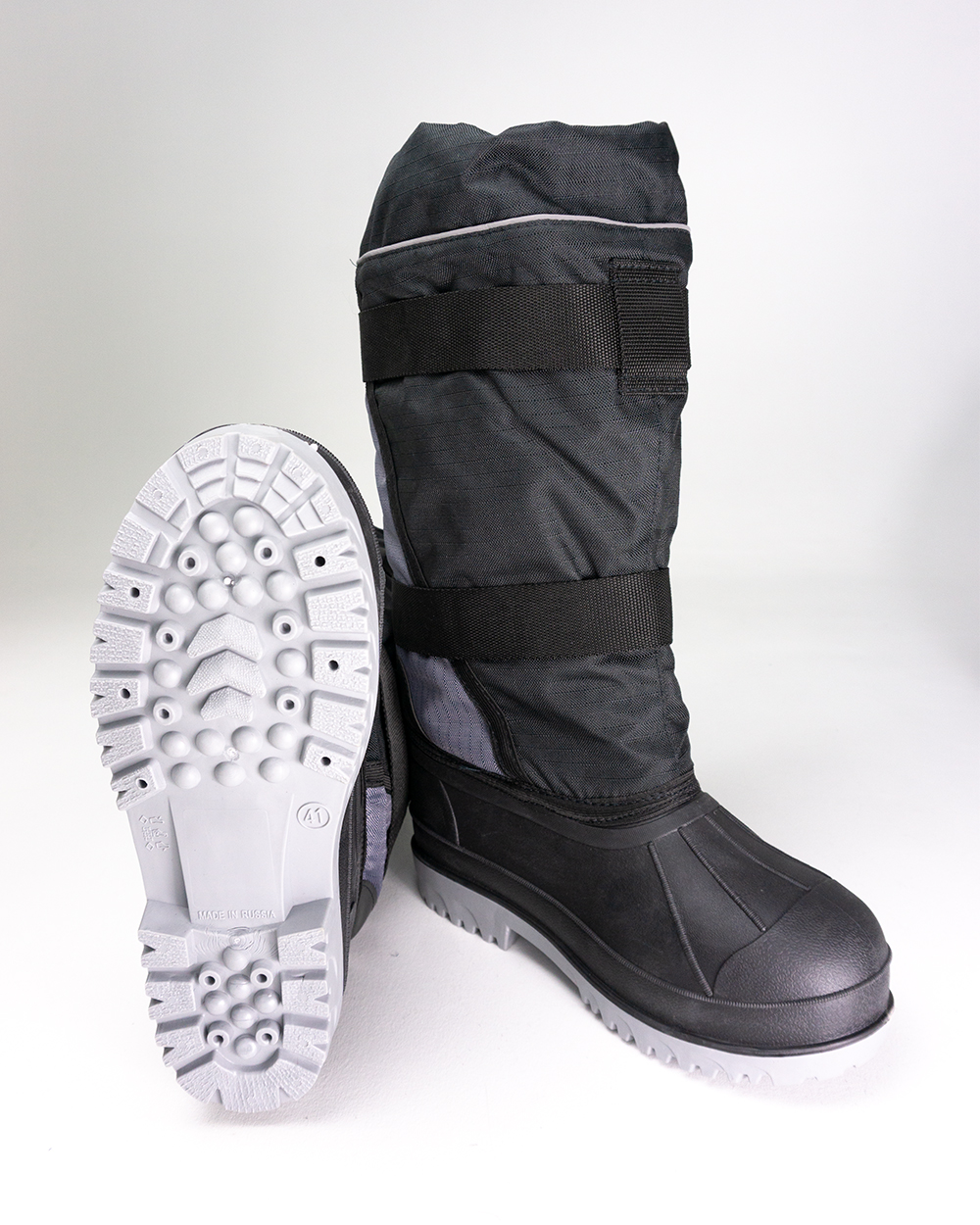 Сапог с комбинированным верхом Хотугу вид спереди и подошва