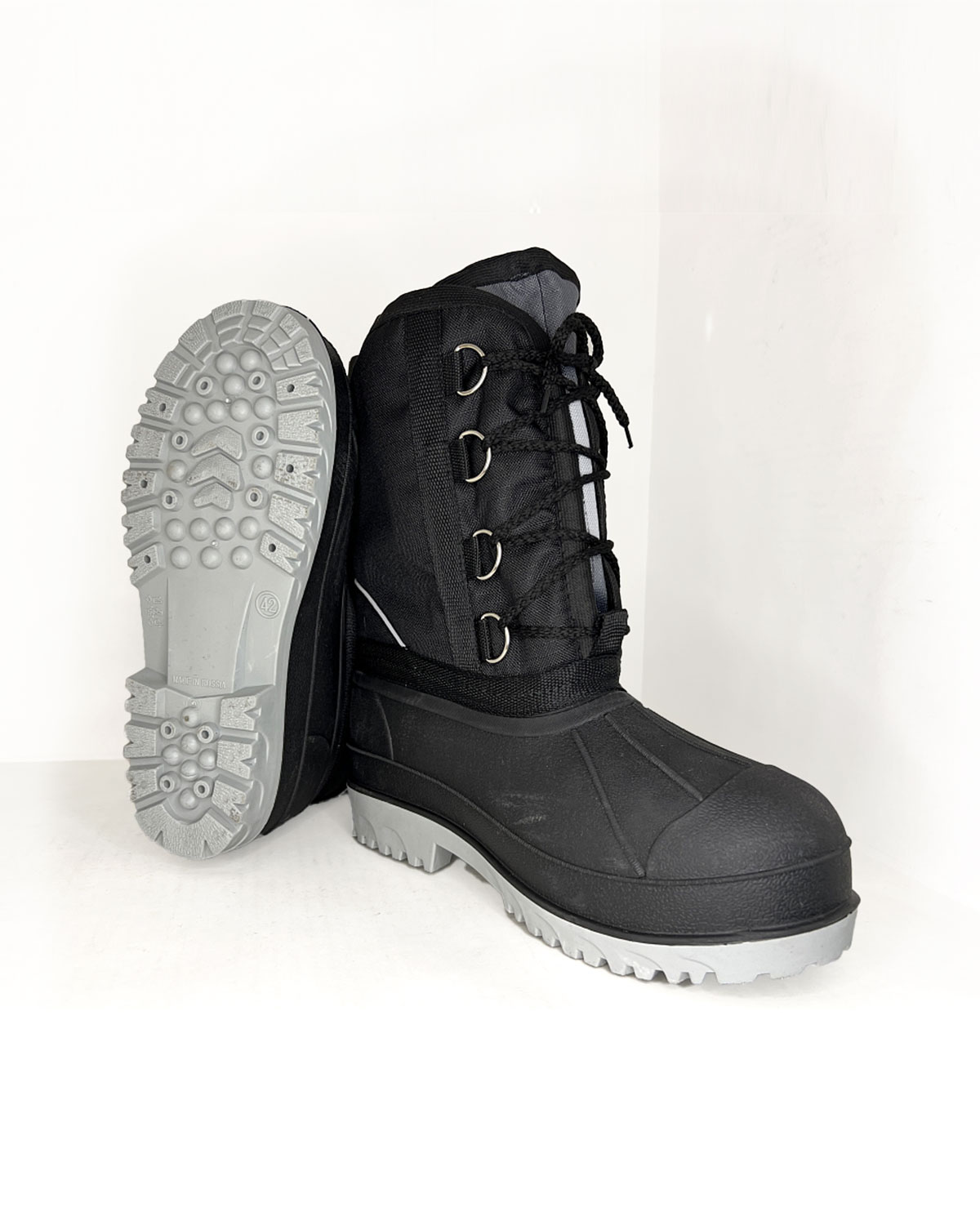 Сапог с комбинированным верхом Практик вид спереди и подошва