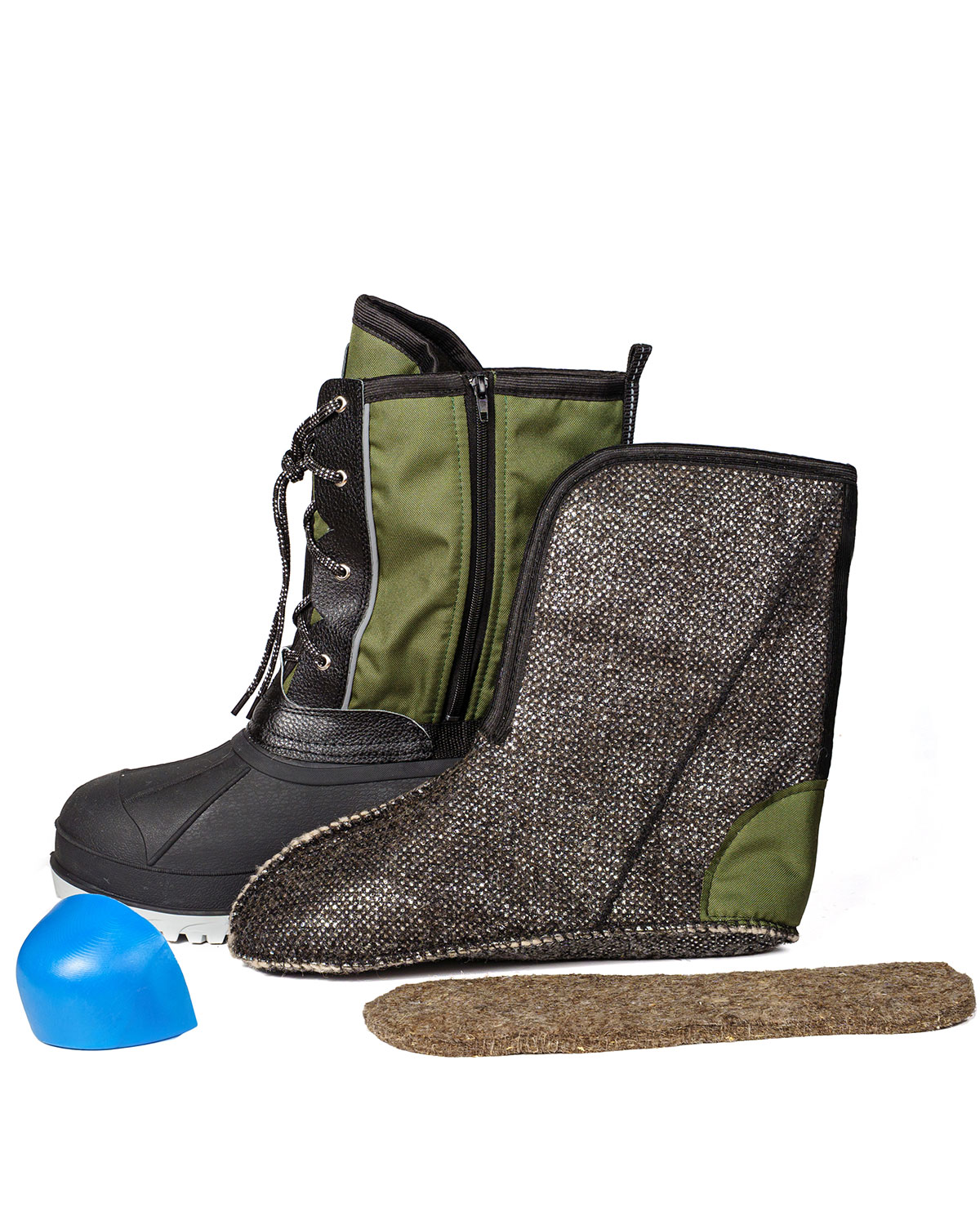 Сапоги с комбинированным верхом «Вектор-П» утепляющий чулок и стелька, композитный подносок